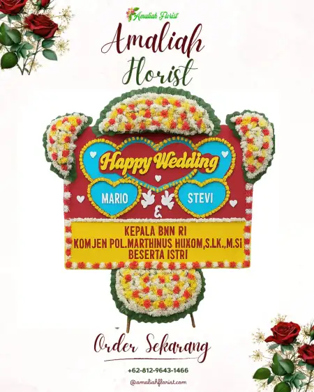 Papan Bunga Pernikahan Kalipuro